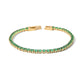 Emerald Luxe Tennis Bracelet – 18K Gold-Plated Green Crystal Bracelet
