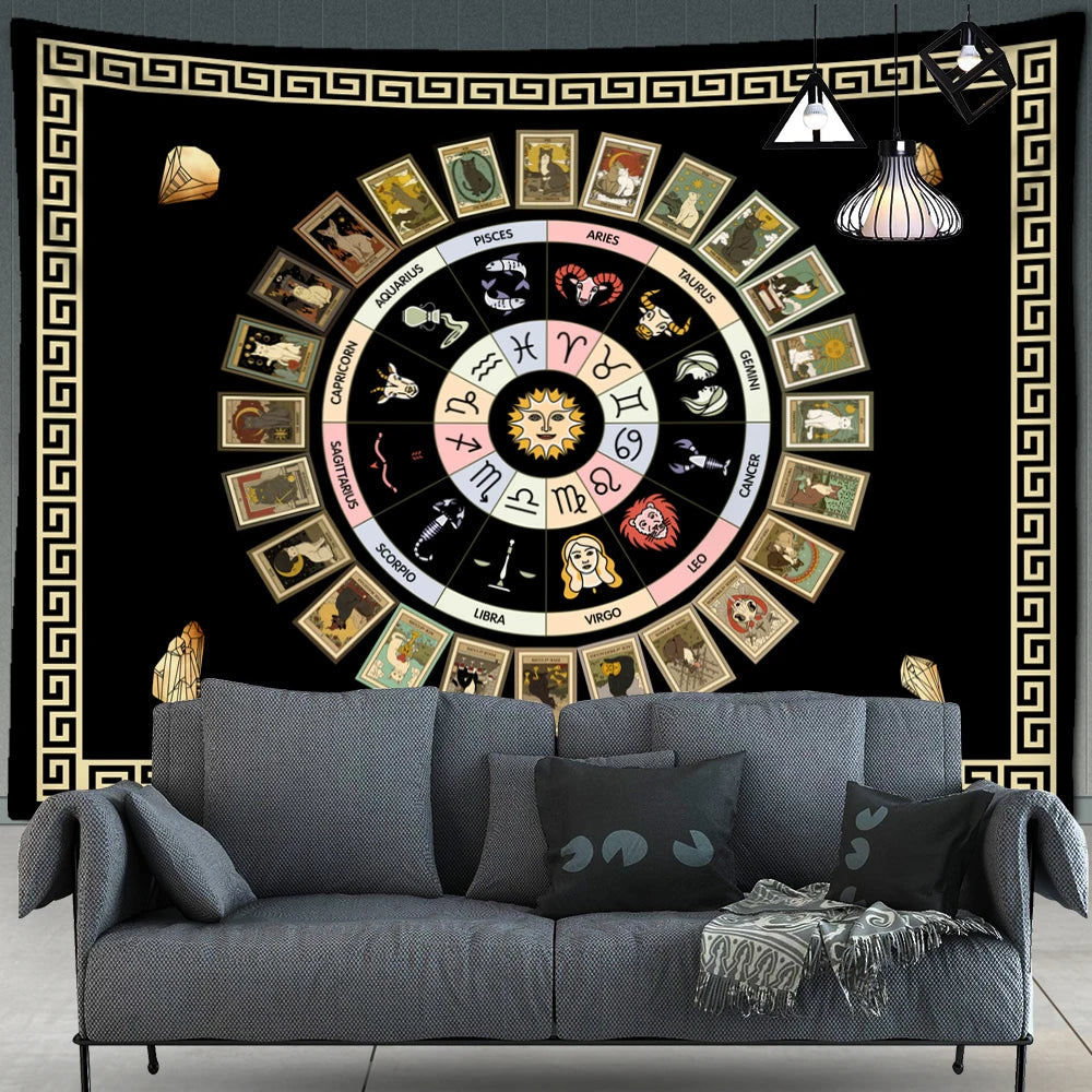 Mandala Tarot Tapestry Wall Hanging