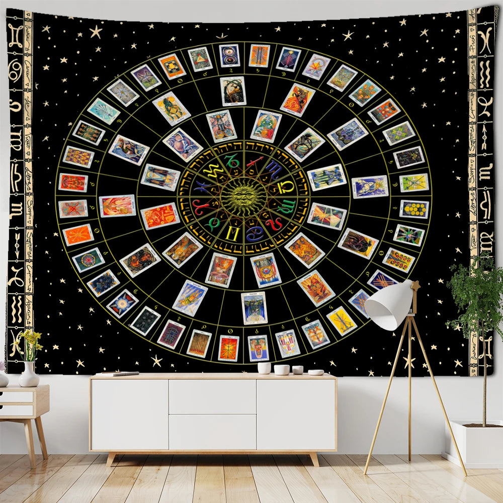 Mandala Tarot Tapestry Wall Hanging