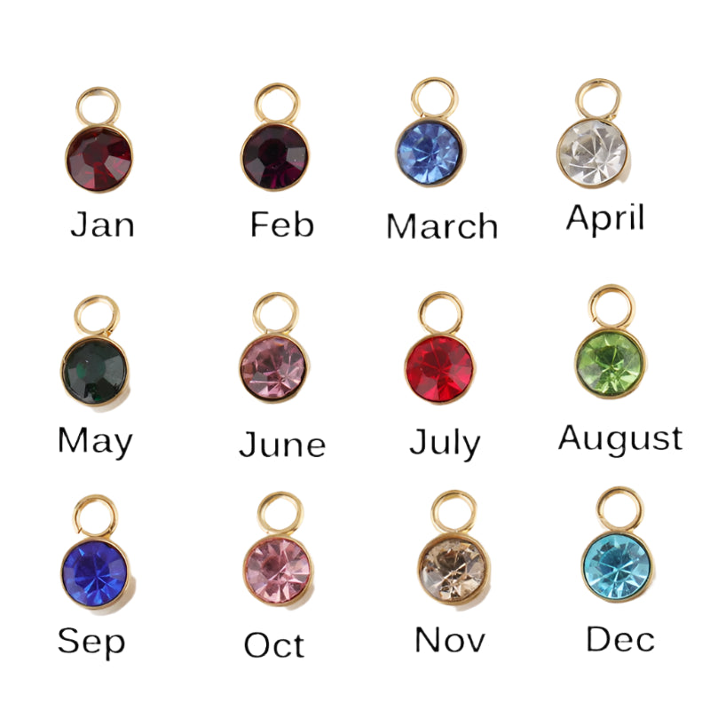 Personalised Initial & Birthstone Necklace
