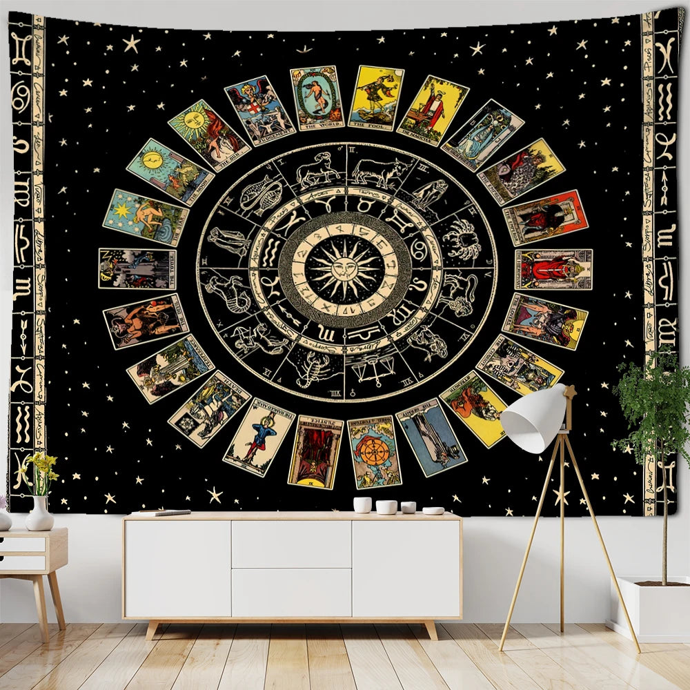 Mandala Tarot Tapestry Wall Hanging