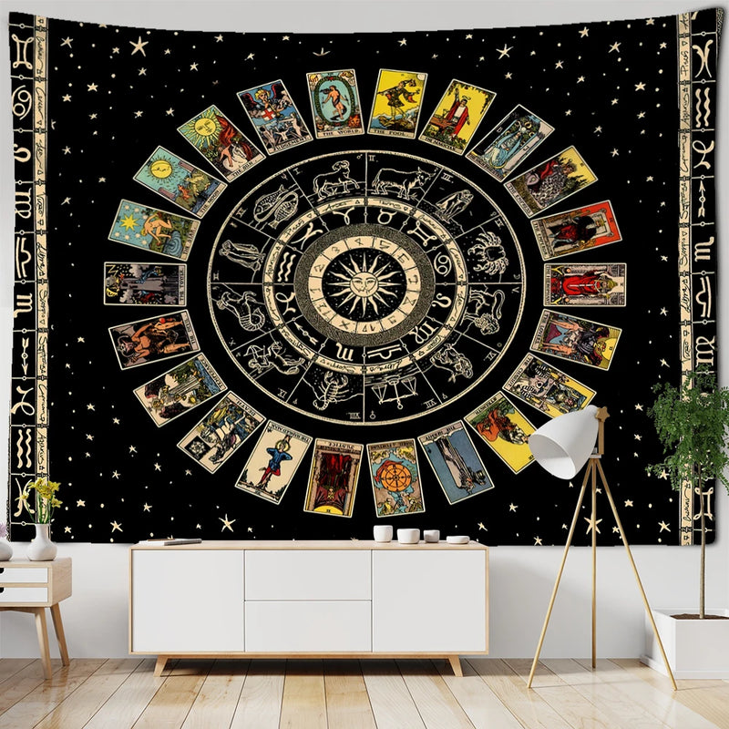 Mandala Tarot Tapestry Wall Hanging