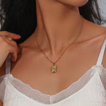 Tranquil Harmony – 18K Gold Turquoise Healing Necklace