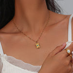 Tranquil Harmony – 18K Gold Turquoise Healing Necklace