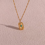 Tranquil Harmony – 18K Gold Turquoise Healing Necklace