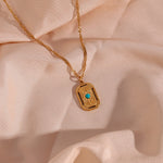 Tranquil Harmony – 18K Gold Turquoise Healing Necklace