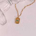 Tranquil Harmony – 18K Gold Turquoise Healing Necklace