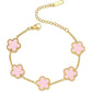 Clover Bracelet – 14K Gold Plated with Pearl Charms