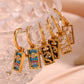 The World Tarot Card Hoop Earrings – 18K Gold
