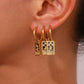 The World Tarot Card Hoop Earrings – 18K Gold