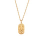 18K Gold Zodiac Pendant Necklace with Crystals