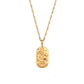 18K Gold Zodiac Pendant Necklace with Crystals