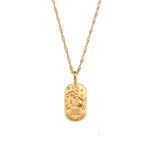 18K Gold Zodiac Pendant Necklace – Astrological Sign Jewellery with Crystals