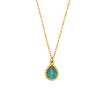 Serene Elegance - 18K Gold Aventurine Necklace & Earrings Set