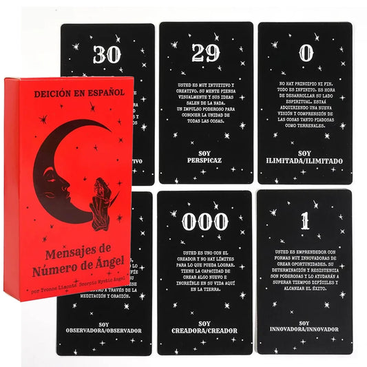 Angel Number Messages 44 Tarot Cards (Spanish Edition)