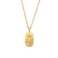 18K Gold Zodiac Pendant Necklace with Crystals