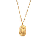 18K Gold Zodiac Pendant Necklace – Astrological Sign Jewellery with Crystals