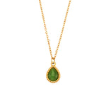 Serene Elegance - 18K Gold Aventurine Necklace & Earrings Set