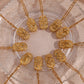 18K Gold Zodiac Pendant Necklace with Crystals