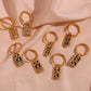 The World Tarot Card Hoop Earrings – 18K Gold