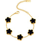 Clover Bracelet – 14K Gold Plated with Pearl Charms