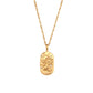 18K Gold Zodiac Pendant Necklace with Crystals