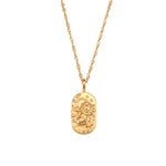 18K Gold Zodiac Pendant Necklace – Astrological Sign Jewellery with Crystals