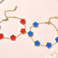 Clover Bracelet – 14K Gold Plated with Pearl Charms