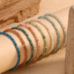 Natural Gemstone Beaded Bracelet with 18K Gold-Plated Stainless Steel – Adjustable Length