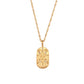 18K Gold Zodiac Pendant Necklace with Crystals