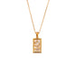 The Moon Tarot Card Necklace - 18k Gold Pendant