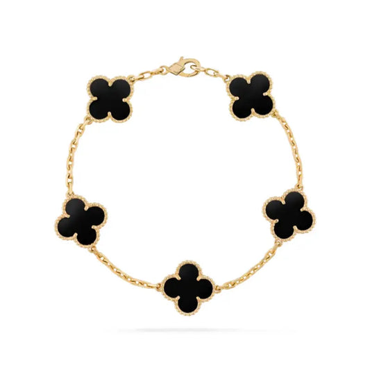 Clover Bracelet – Gold & Silver Plated, Lucky Four Leaf Design